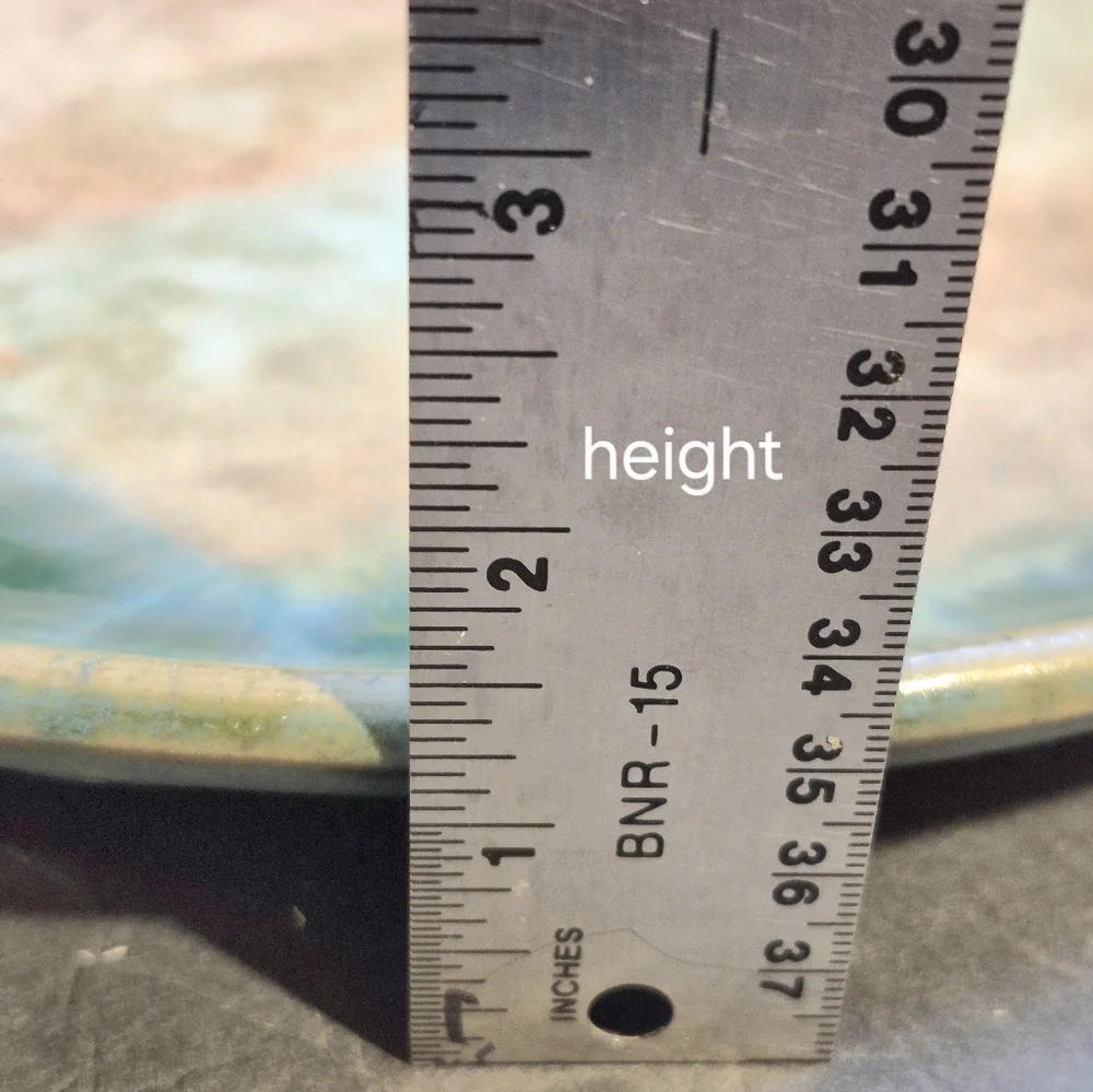 Vintage McCarty Pottery Jade And Nutmeg Round Platter 13+" Signed - Picture 8 of 8